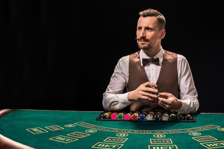 Tampilan visual interaksi pengguna dengan berbagai pilihan hiburan sports dan casino via platform online